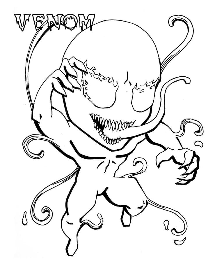 Dibujo gratuito Venom #176245 de la coleccion Superhéroes y Supervillanos para imprimir