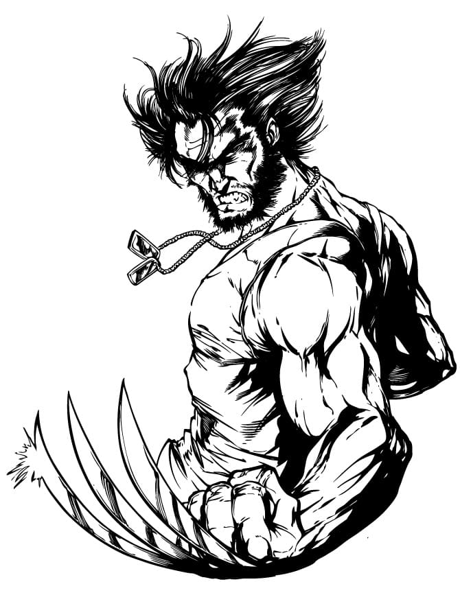 Dibujo gratuito Wolverine #185663 de la coleccion Superhéroes y Supervillanos para imprimir