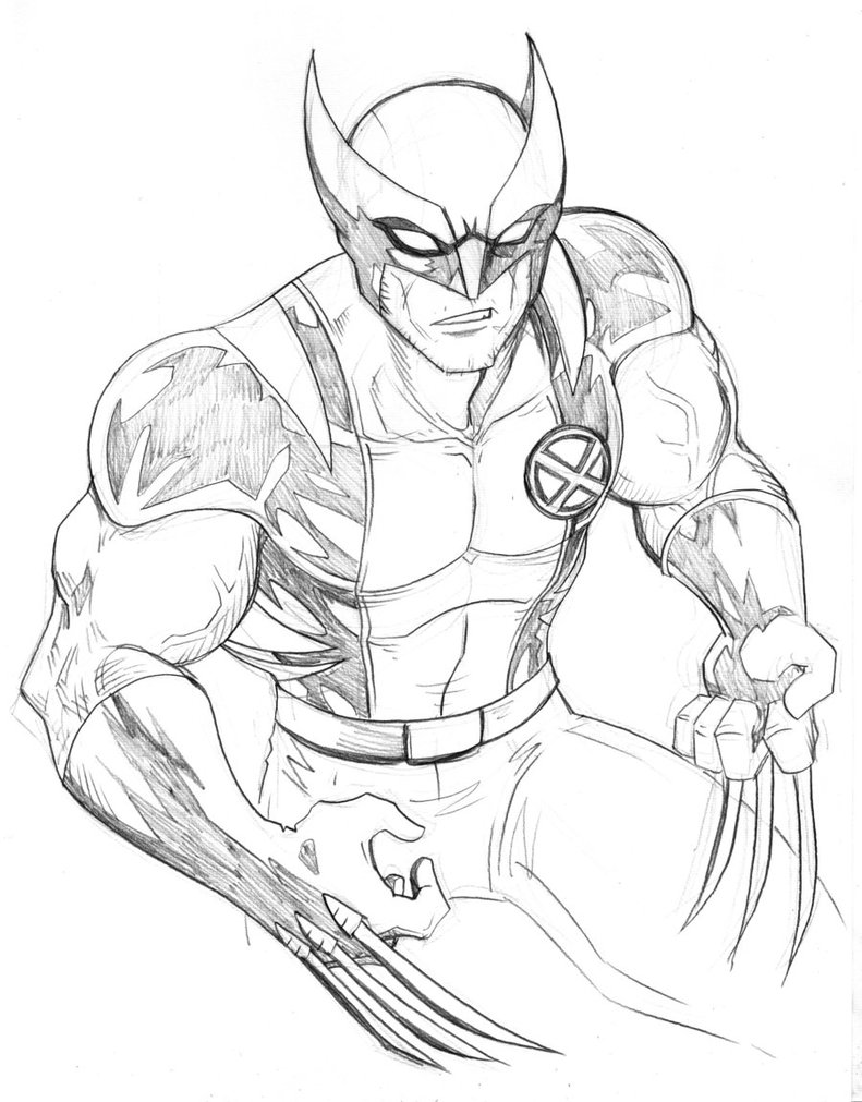 Dibujo para colorear: Wolverine (Superhéroes y Supervillanos) #74836 - Dibujos para Colorear e Imprimir Gratis