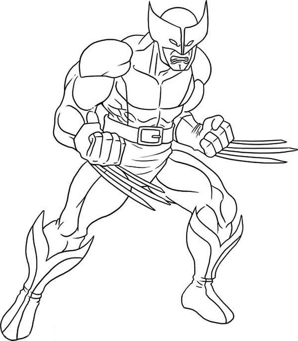 Dibujo para colorear: Wolverine (Superhéroes y Supervillanos) #74838 - Dibujos para Colorear e Imprimir Gratis