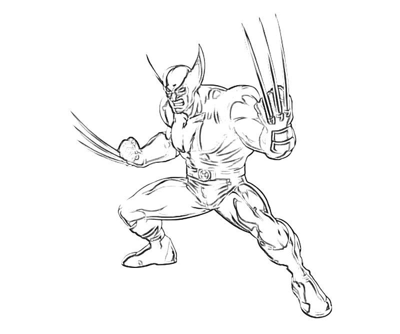Dibujo para colorear: Wolverine (Superhéroes y Supervillanos) #74840 - Dibujos para Colorear e Imprimir Gratis
