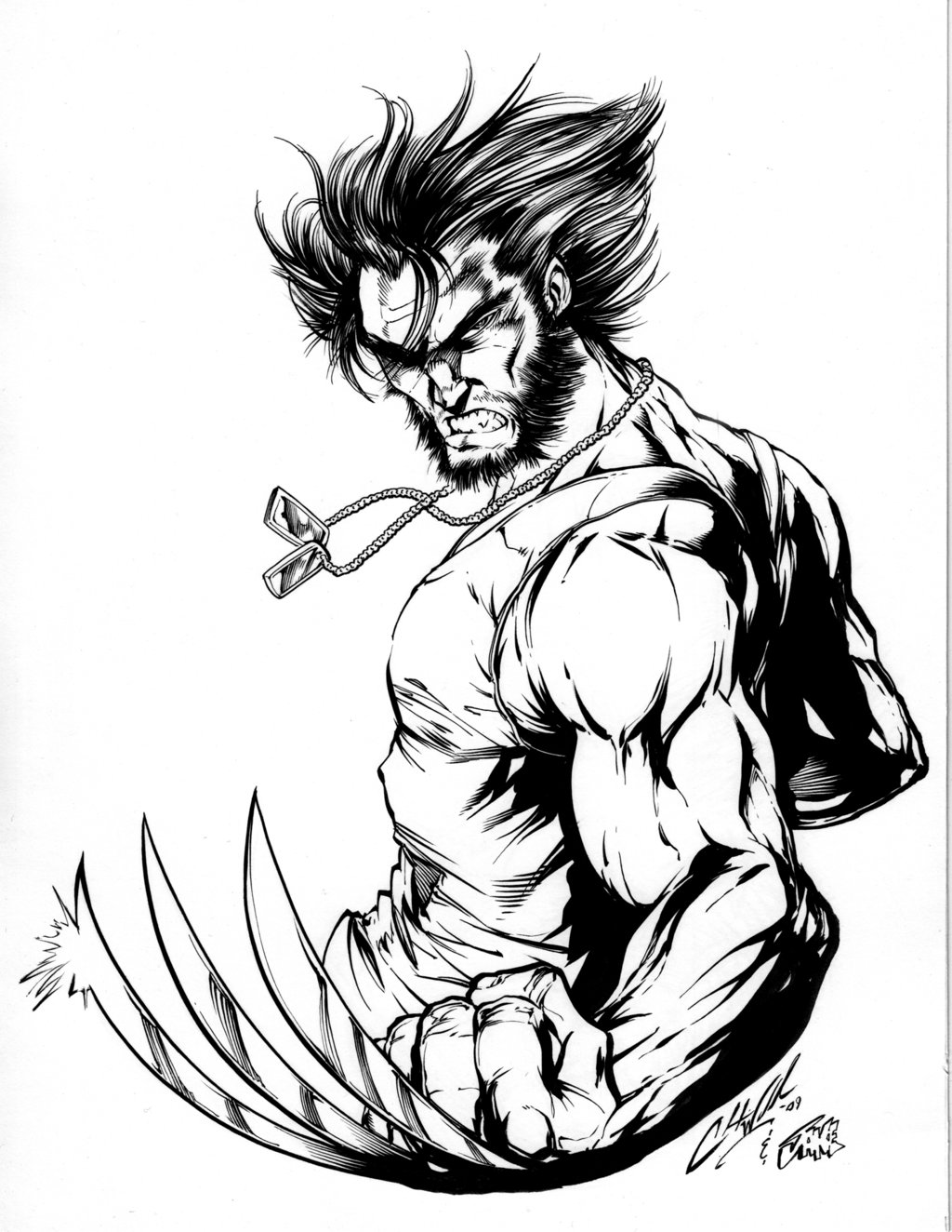 Dibujo para colorear: Wolverine (Superhéroes y Supervillanos) #74842 - Dibujos para Colorear e Imprimir Gratis