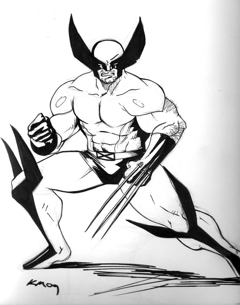 Dibujo para colorear: Wolverine (Superhéroes y Supervillanos) #74844 - Dibujos para Colorear e Imprimir Gratis
