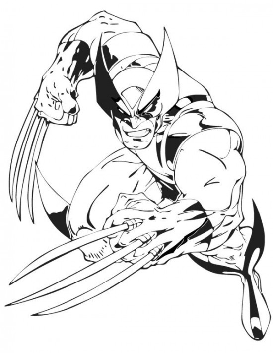 Dibujo para colorear: Wolverine (Superhéroes y Supervillanos) #74845 - Dibujos para Colorear e Imprimir Gratis