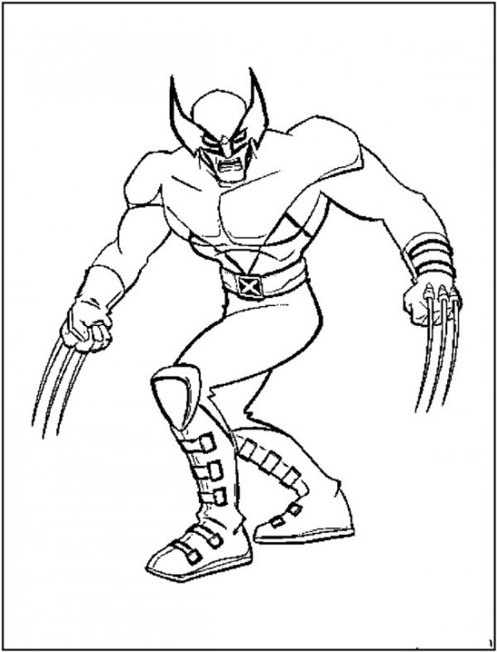 Dibujo para colorear: Wolverine (Superhéroes y Supervillanos) #74846 - Dibujos para Colorear e Imprimir Gratis