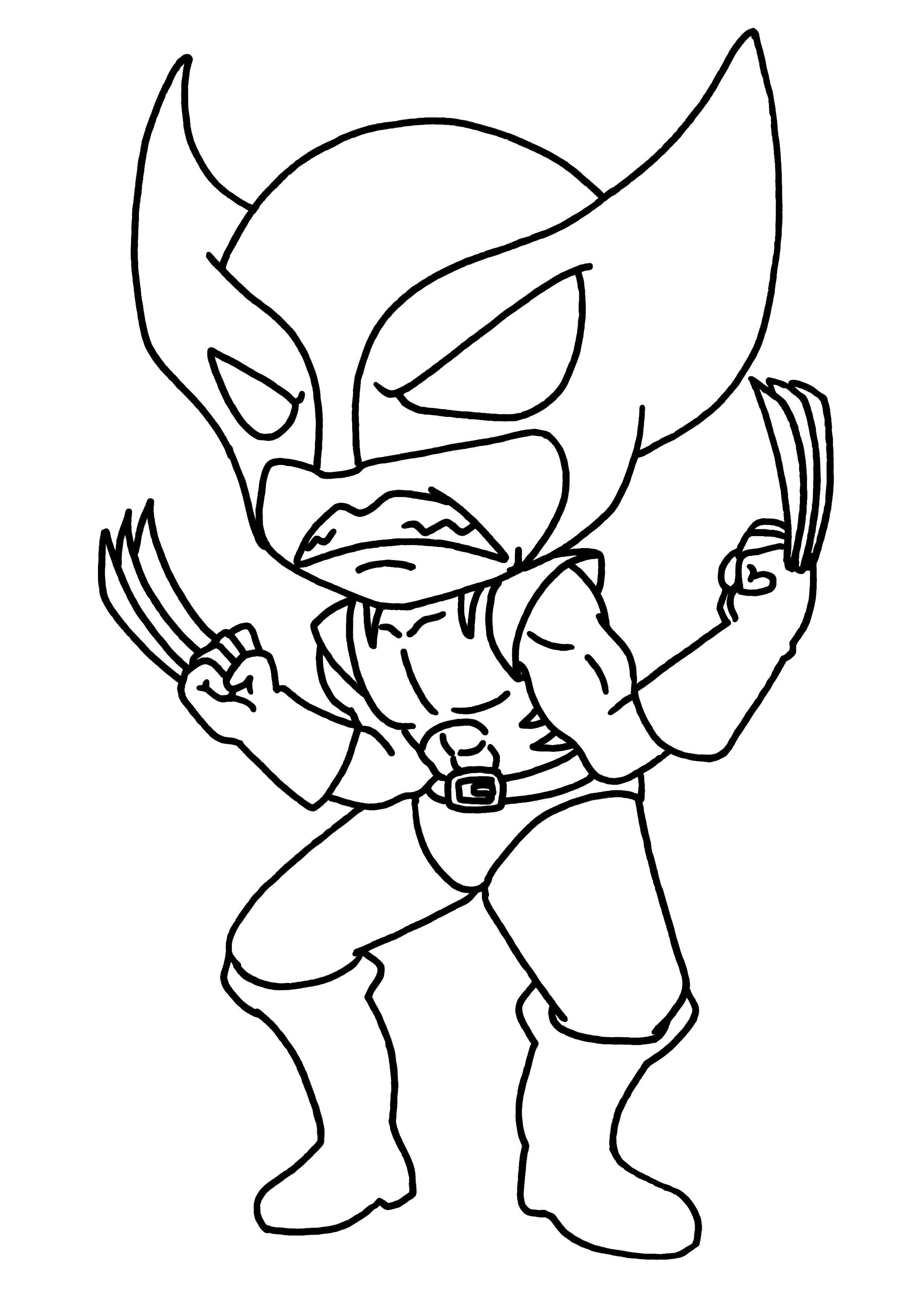 Dibujo para colorear: Wolverine (Superhéroes y Supervillanos) #74847 - Dibujos para Colorear e Imprimir Gratis
