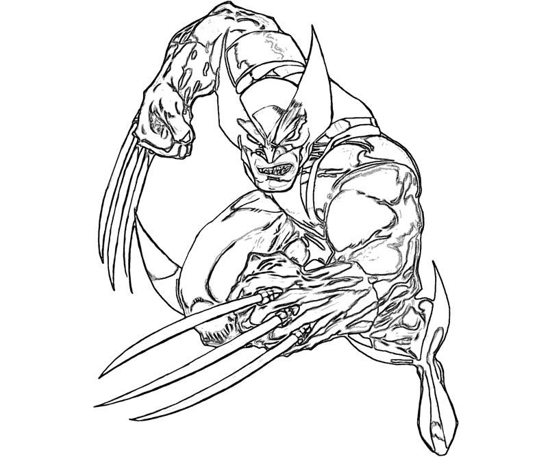 Dibujo para colorear: Wolverine (Superhéroes y Supervillanos) #74850 - Dibujos para Colorear e Imprimir Gratis