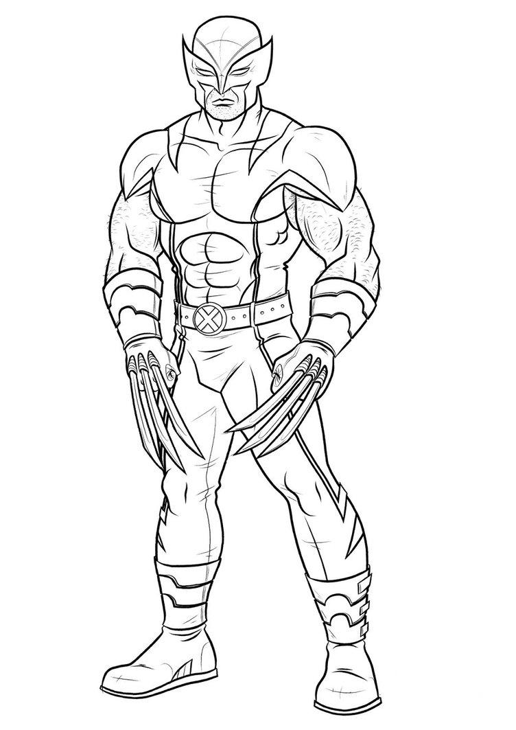 Dibujo para colorear: Wolverine (Superhéroes y Supervillanos) #74854 - Dibujos para Colorear e Imprimir Gratis