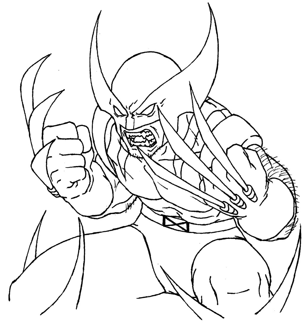 Dibujo para colorear: Wolverine (Superhéroes y Supervillanos) #74855 - Dibujos para Colorear e Imprimir Gratis