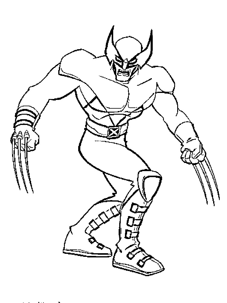 Dibujo para colorear: Wolverine (Superhéroes y Supervillanos) #74864 - Dibujos para Colorear e Imprimir Gratis