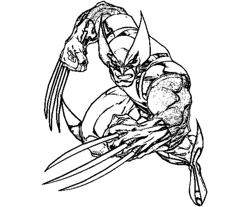 Dibujo para colorear: Wolverine (Superhéroes y Supervillanos) #74865 - Dibujos para Colorear e Imprimir Gratis