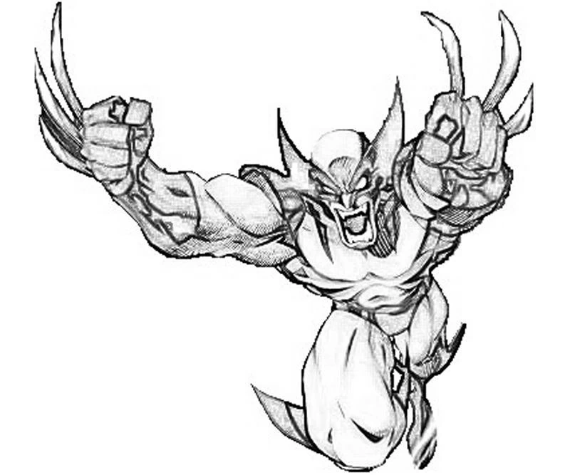 Dibujo para colorear: Wolverine (Superhéroes y Supervillanos) #74882 - Dibujos para Colorear e Imprimir Gratis