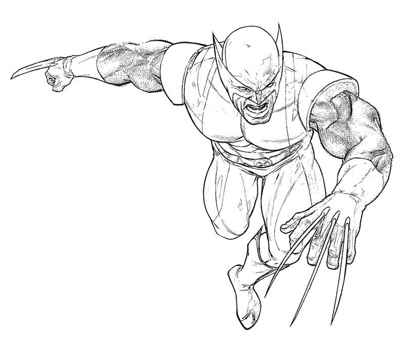 Dibujo para colorear: Wolverine (Superhéroes y Supervillanos) #74883 - Dibujos para Colorear e Imprimir Gratis