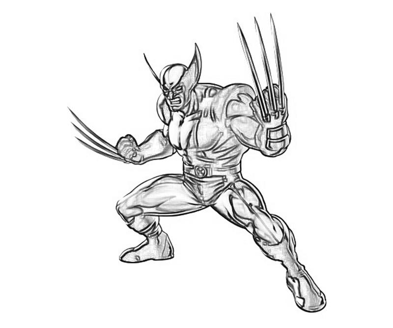 Dibujo para colorear: Wolverine (Superhéroes y Supervillanos) #74897 - Dibujos para Colorear e Imprimir Gratis