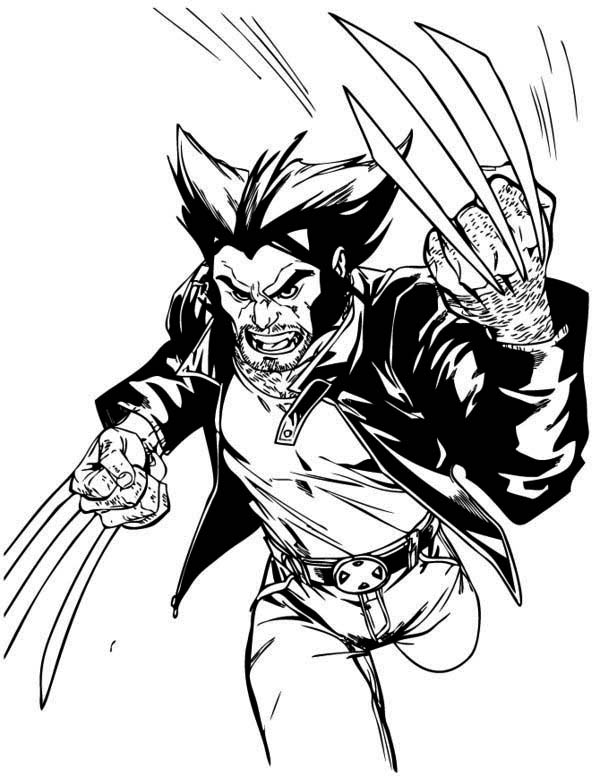 Dibujo para colorear: Wolverine (Superhéroes y Supervillanos) #74906 - Dibujos para Colorear e Imprimir Gratis