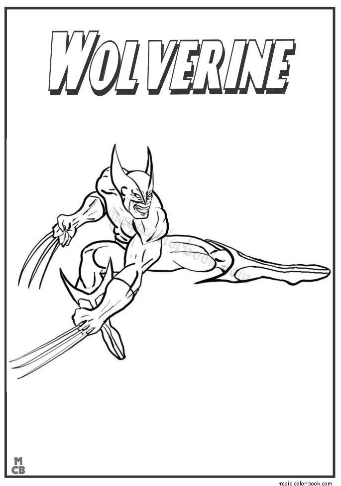 Dibujo para colorear: Wolverine (Superhéroes y Supervillanos) #74950 - Dibujos para Colorear e Imprimir Gratis