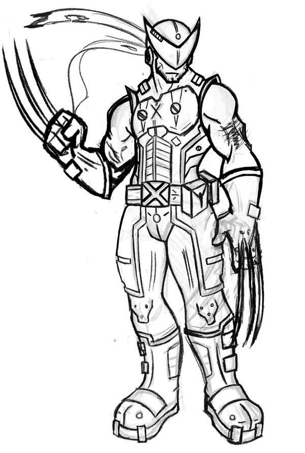 Dibujo para colorear: Wolverine (Superhéroes y Supervillanos) #74963 - Dibujos para Colorear e Imprimir Gratis