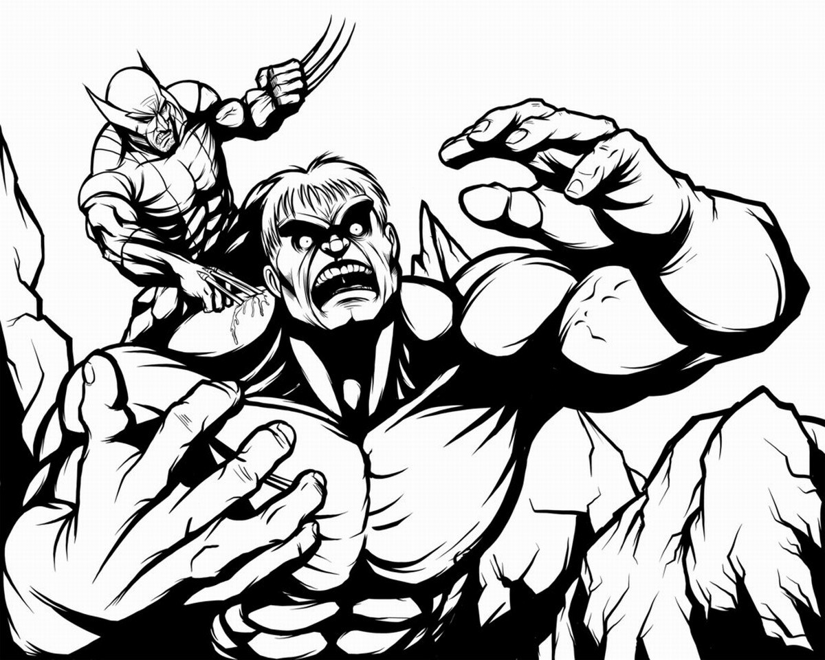 Dibujo para colorear: Wolverine (Superhéroes y Supervillanos) #74983 - Dibujos para Colorear e Imprimir Gratis