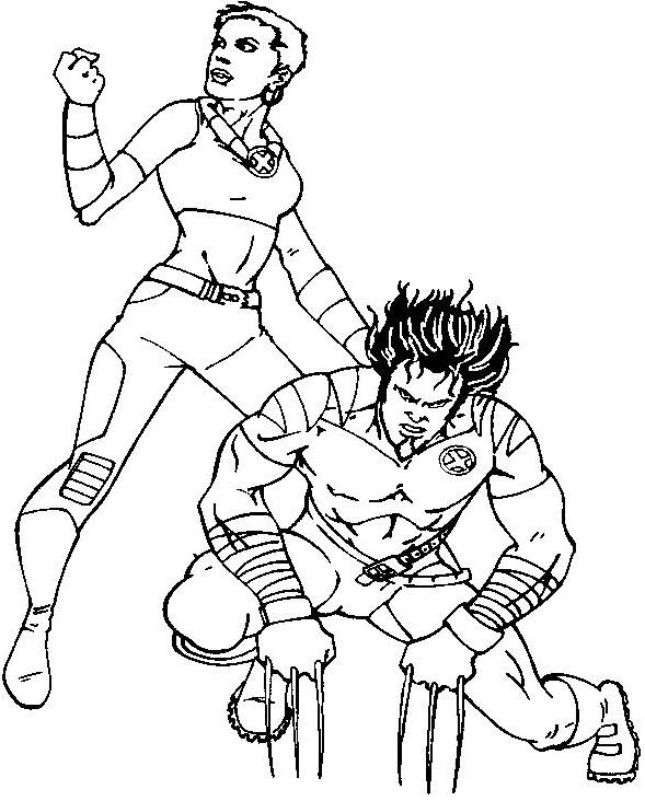 Dibujo gratuito X-Men #74356 de la coleccion Superhéroes y Supervillanos para imprimir