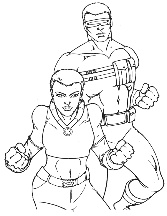 Dibujo gratuito X-Men #74421 de la coleccion Superhéroes y Supervillanos para imprimir