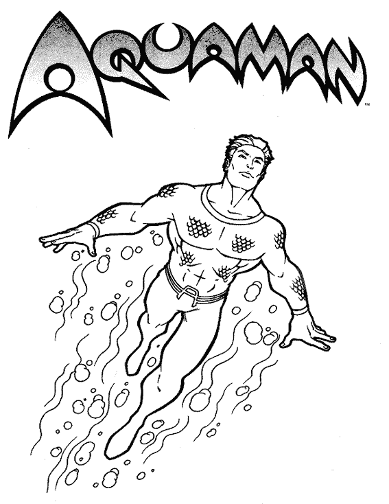 Dibujo para colorear: Aquaman (Superhéroes) #84970 - Dibujos para Colorear e Imprimir Gratis