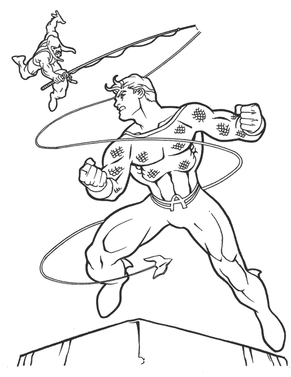 Dibujo para colorear: Aquaman (Superhéroes) #84997 - Dibujos para Colorear e Imprimir Gratis
