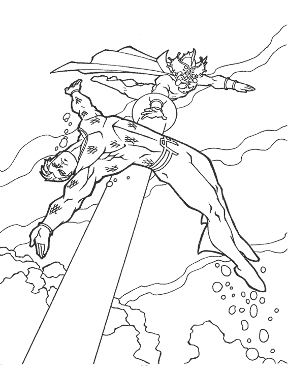 Dibujo para colorear: Aquaman (Superhéroes) #85001 - Dibujos para Colorear e Imprimir Gratis