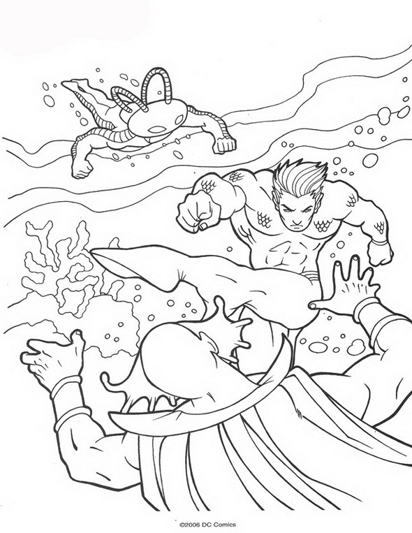 Dibujo para colorear: Aquaman (Superhéroes) #85003 - Dibujos para Colorear e Imprimir Gratis