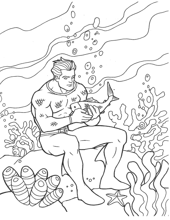 Dibujo para colorear: Aquaman (Superhéroes) #85008 - Dibujos para Colorear e Imprimir Gratis
