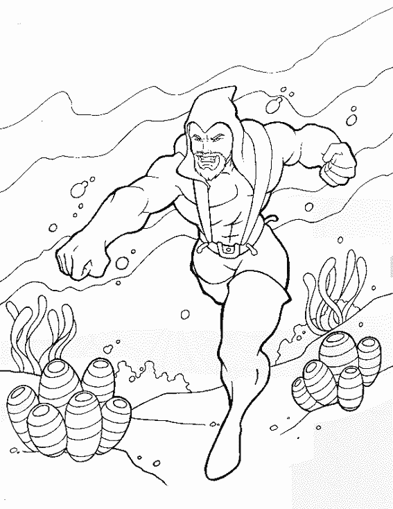 Dibujo para colorear: Aquaman (Superhéroes) #85011 - Dibujos para Colorear e Imprimir Gratis
