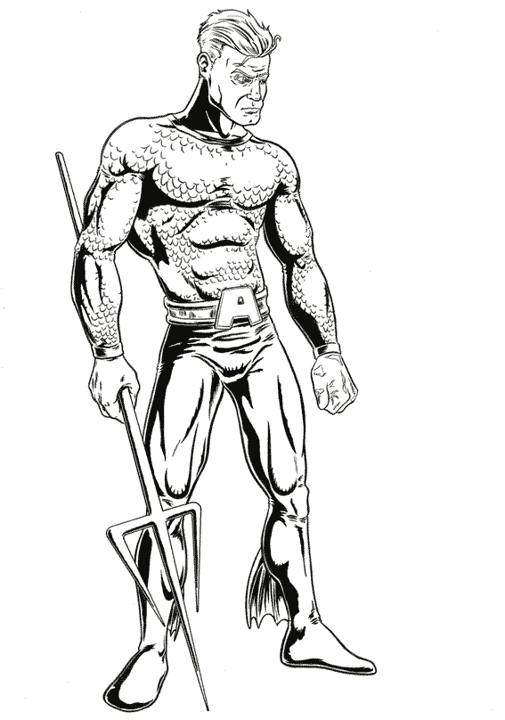 Dibujo para colorear: Aquaman (Superhéroes) #85013 - Dibujos para Colorear e Imprimir Gratis