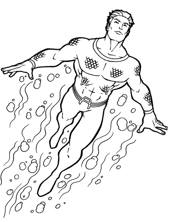 Dibujo para colorear: Aquaman (Superhéroes) #85014 - Dibujos para Colorear e Imprimir Gratis