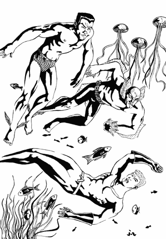 Dibujo para colorear: Aquaman (Superhéroes) #85015 - Dibujos para Colorear e Imprimir Gratis