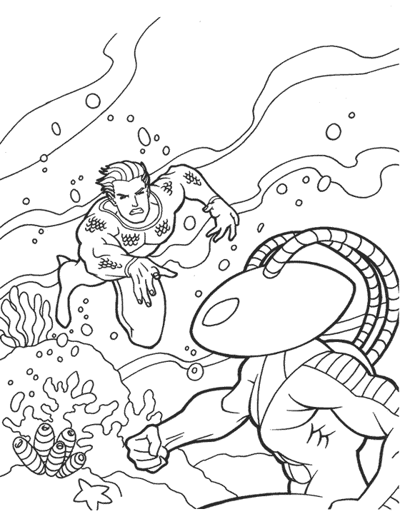 Dibujo para colorear: Aquaman (Superhéroes) #85016 - Dibujos para Colorear e Imprimir Gratis
