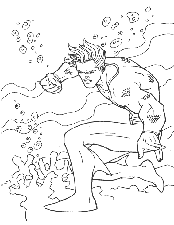 Dibujo para colorear: Aquaman (Superhéroes) #85018 - Dibujos para Colorear e Imprimir Gratis