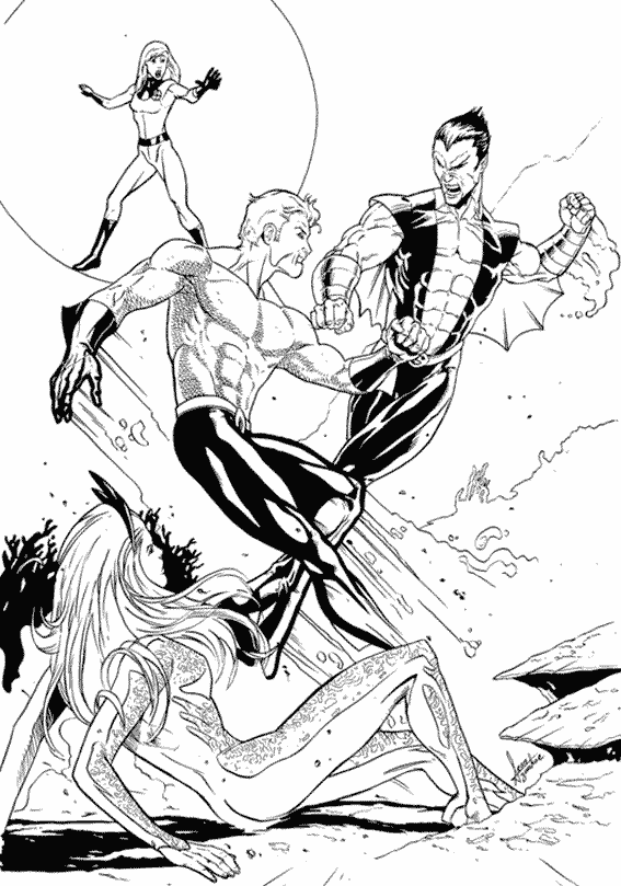 Dibujo para colorear: Aquaman (Superhéroes) #85026 - Dibujos para Colorear e Imprimir Gratis