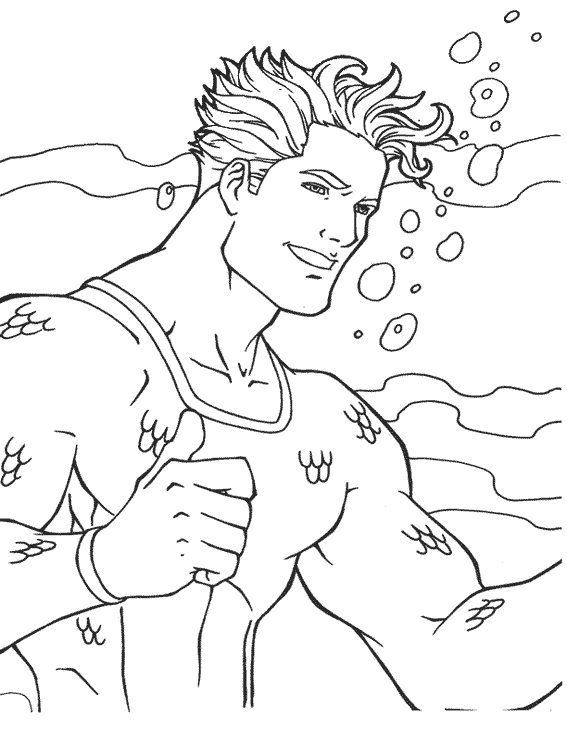 Dibujo para colorear: Aquaman (Superhéroes) #85030 - Dibujos para Colorear e Imprimir Gratis