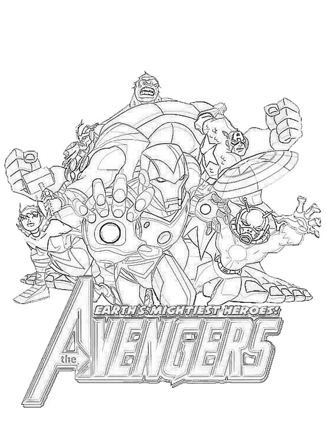 Dibujo para colorear: Avengers (Superhéroes) #74041 - Dibujos para Colorear e Imprimir Gratis