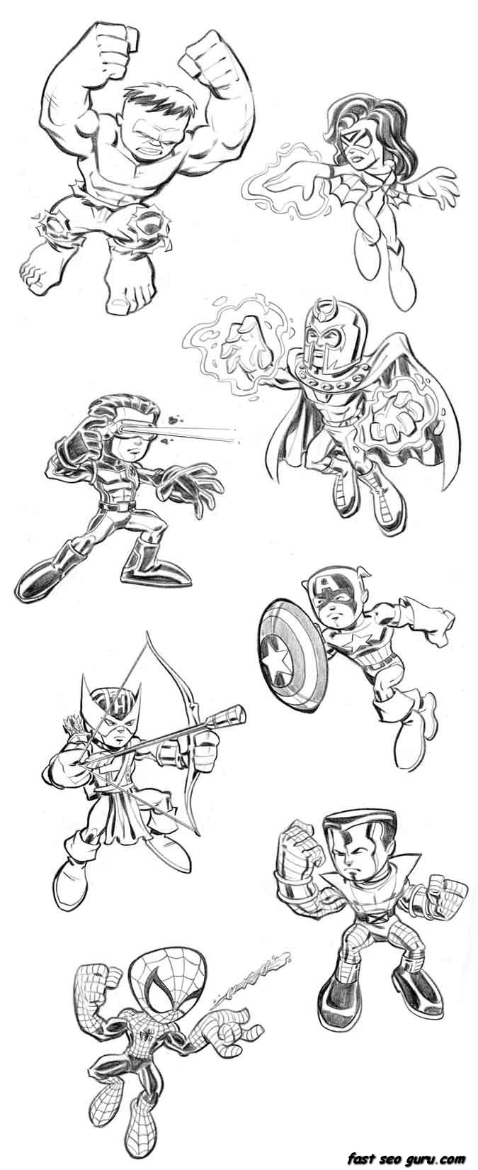 Dibujo para colorear: Avengers (Superhéroes) #74060 - Dibujos para Colorear e Imprimir Gratis