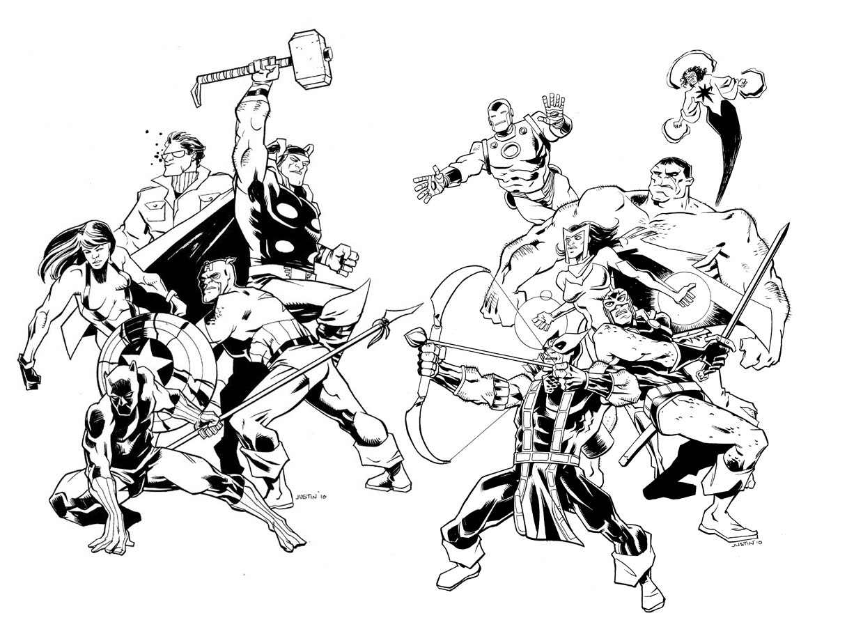 Dibujo para colorear: Avengers (Superhéroes) #74117 - Dibujos para Colorear e Imprimir Gratis