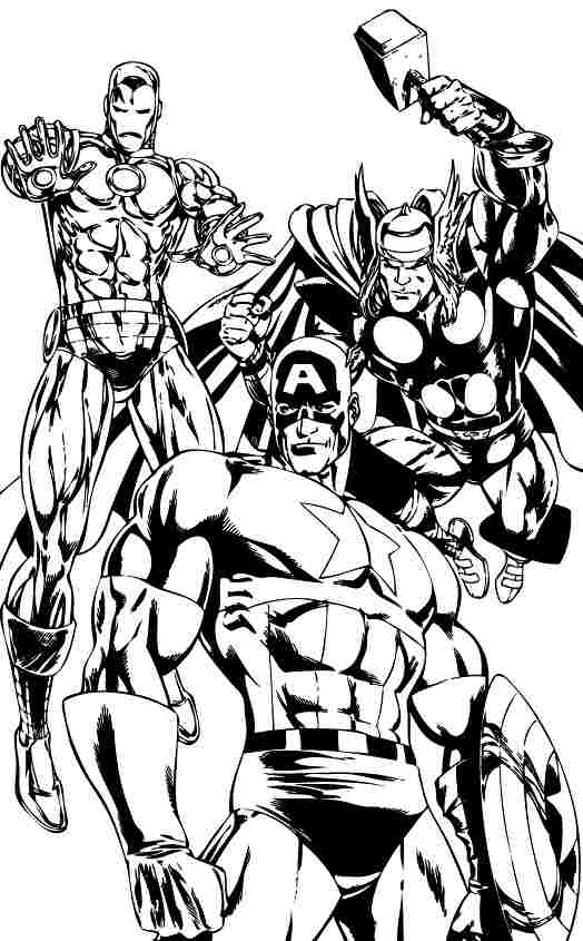 Dibujo para colorear: Avengers (Superhéroes) #74162 - Dibujos para Colorear e Imprimir Gratis