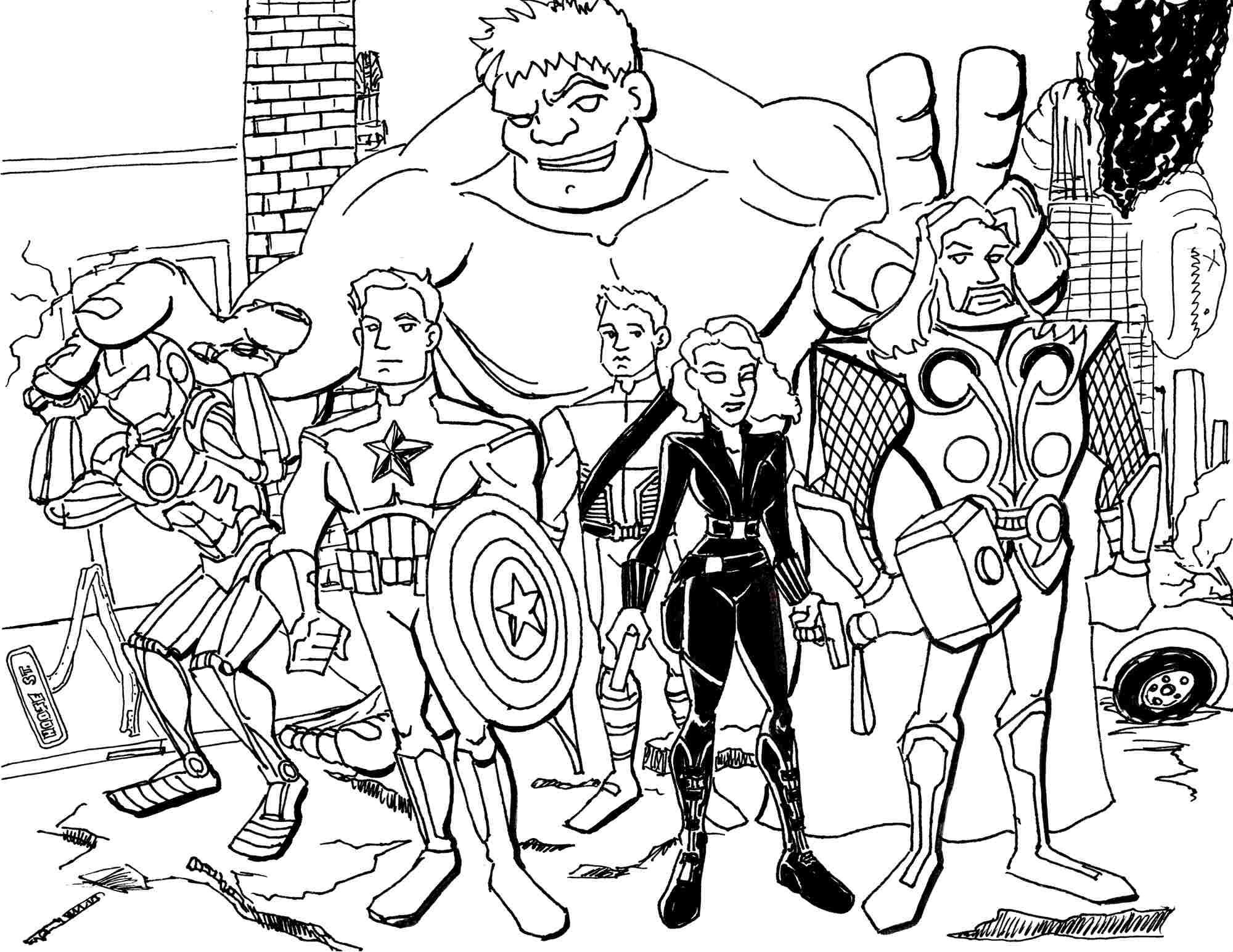 Dibujos de Avengers #74212 (Superhéroes) para colorear – Páginas  imprimibles gratis