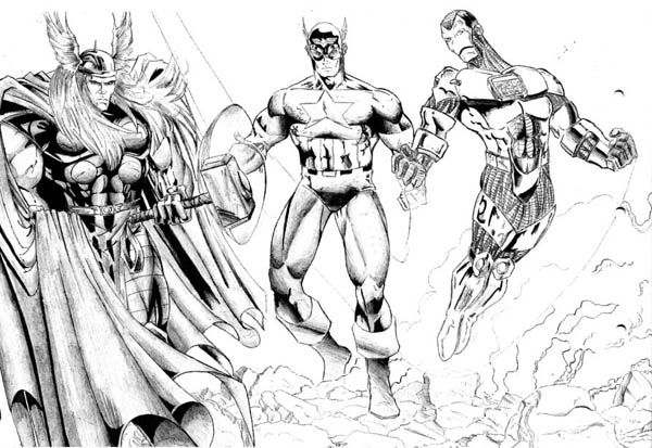 Dibujo para colorear: Avengers (Superhéroes) #74220 - Dibujos para Colorear e Imprimir Gratis