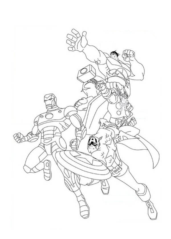 Dibujo para colorear: Avengers (Superhéroes) #74231 - Dibujos para Colorear e Imprimir Gratis