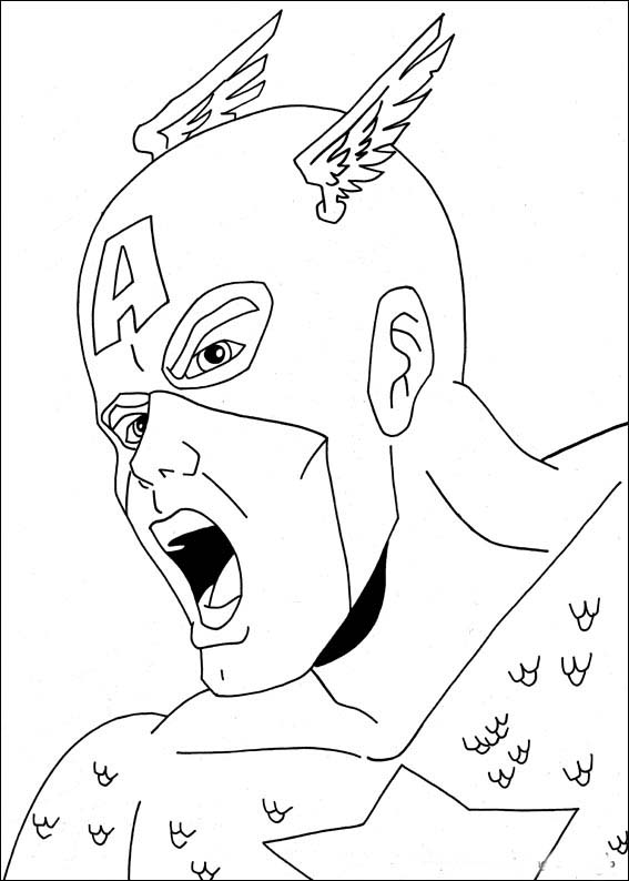 Dibujo para colorear: Captain America (Superhéroes) #76572 - Dibujos para Colorear e Imprimir Gratis