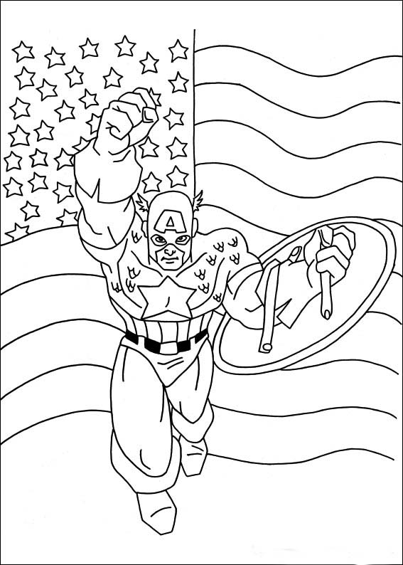 Dibujo para colorear: Captain America (Superhéroes) #76573 - Dibujos para Colorear e Imprimir Gratis