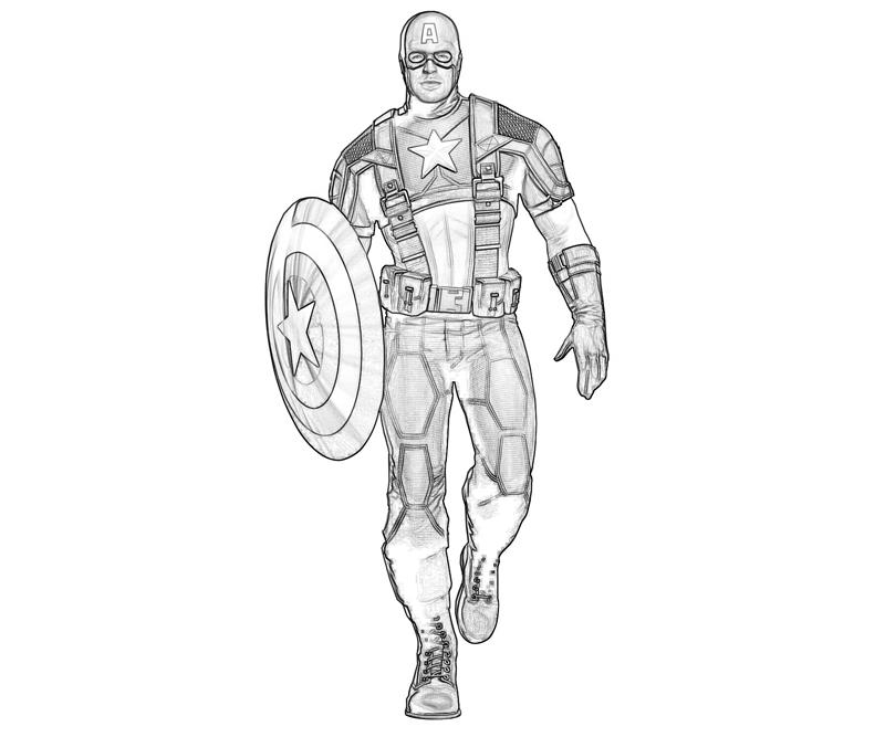 Dibujo para colorear: Captain America (Superhéroes) #76574 - Dibujos para Colorear e Imprimir Gratis