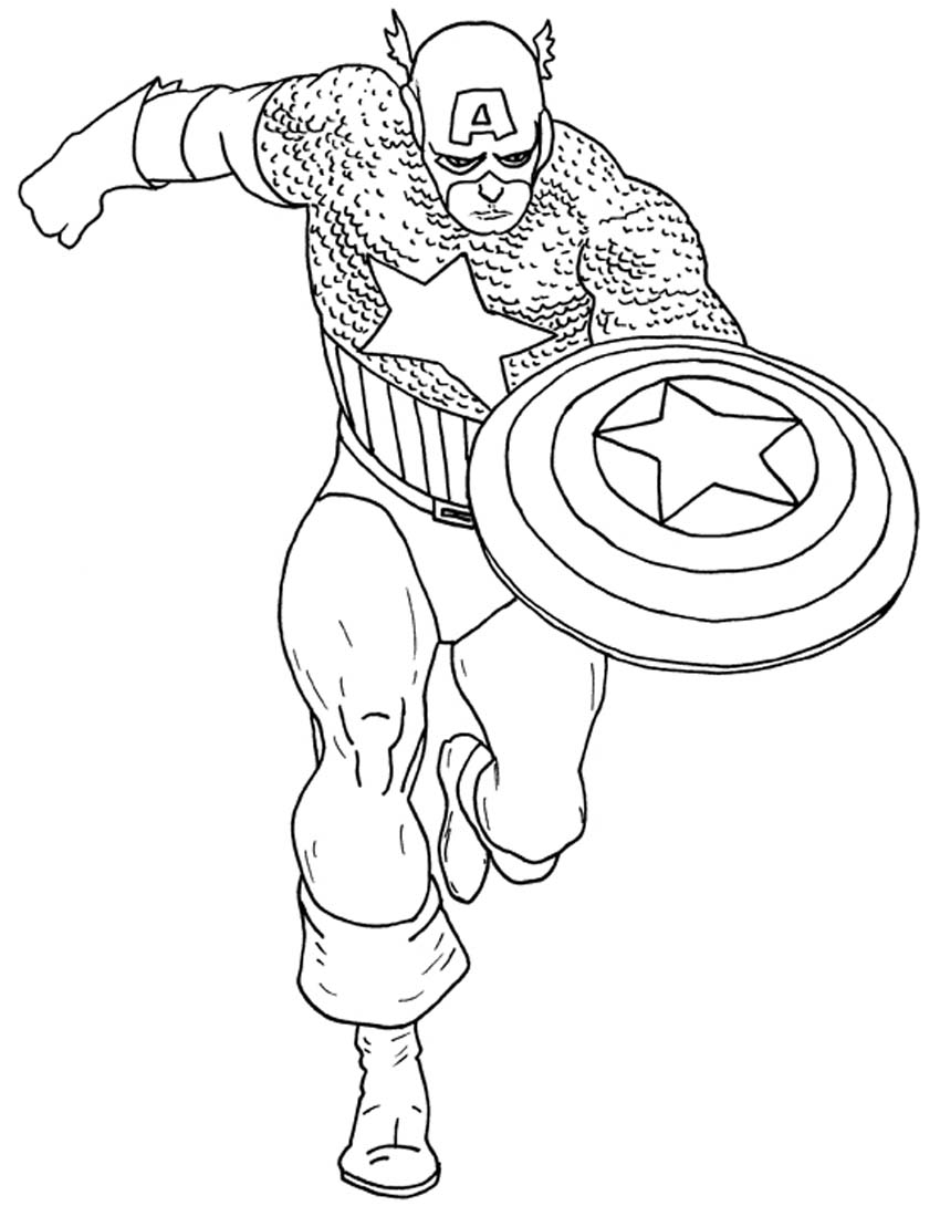 Dibujo para colorear: Captain America (Superhéroes) #76575 - Dibujos para Colorear e Imprimir Gratis