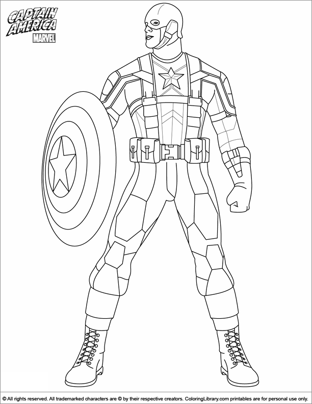 Dibujo para colorear: Captain America (Superhéroes) #76590 - Dibujos para Colorear e Imprimir Gratis