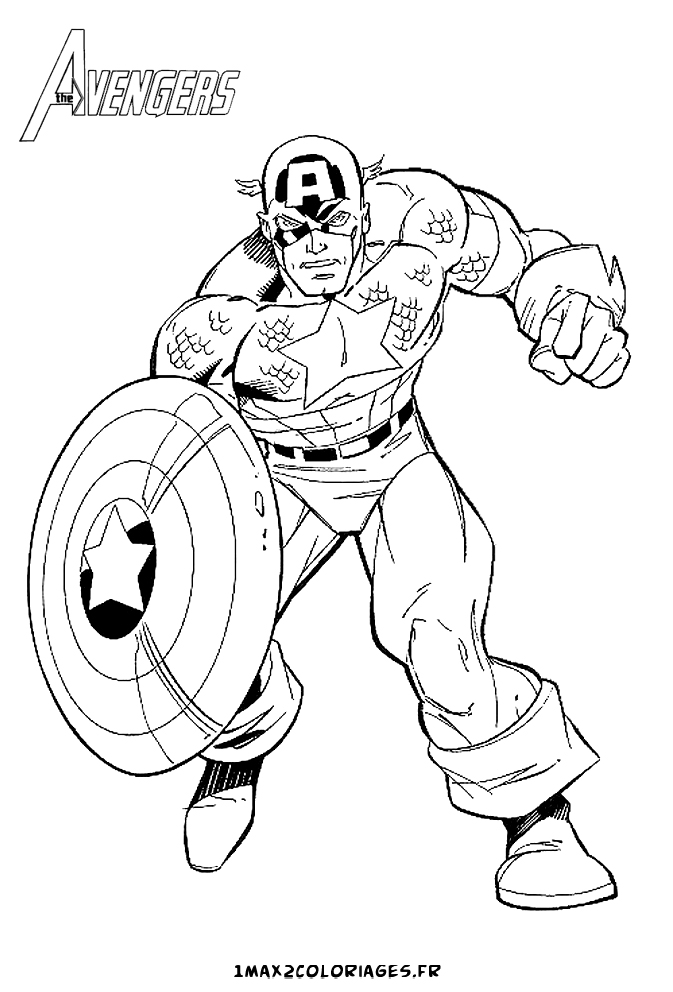 Dibujo para colorear: Captain America (Superhéroes) #76605 - Dibujos para Colorear e Imprimir Gratis